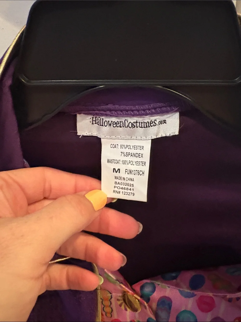 Willy Wonka Candy Inventor Girls Costume vest - Purple